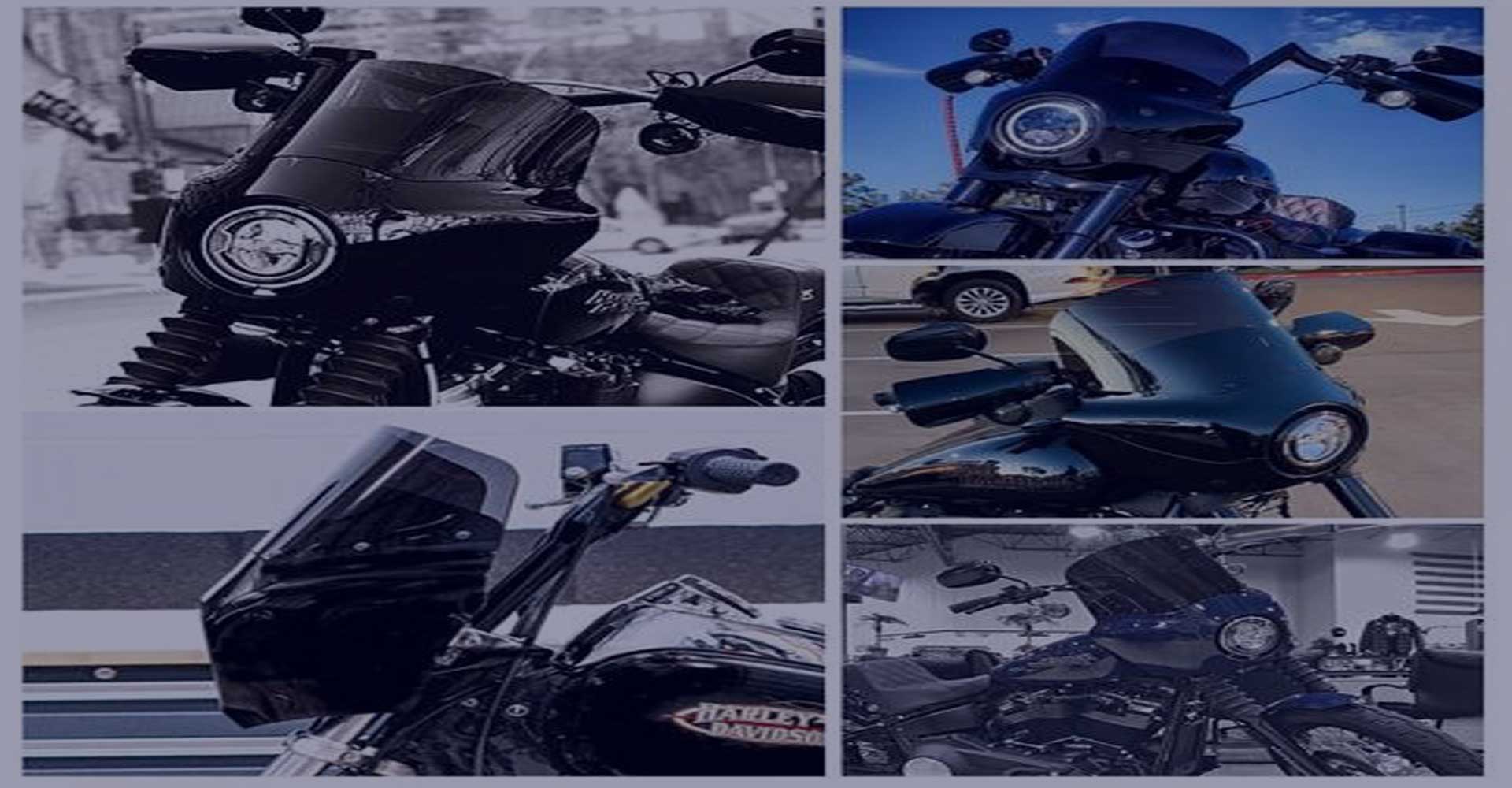 Road Warrior Fairing 9” Windshield 49mm for Harley dyna Softail