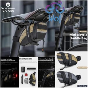 <span style="color: #ffffff;">WEST BIKING 366 Tas Sadel Bangku Belakang Sepeda Bicycle Saddle Bag Mini Portable PU Water Repellent Bike Bag Under Seat Reflective Tool Bags Cycling 3D Saddlebag YP0707366 - Black Yellow</span>