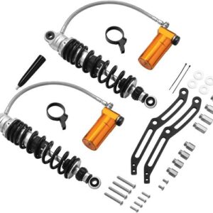 <span style="color: #ffffff;">CVO Remote Reservoir Rear Suspension Shocks for Harley Touring 2014 up</span>
