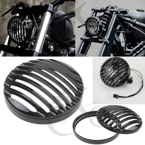 <span style="color: #ffffff;">Black CNC Headlight Grill Cover For Harley Sportster</span>